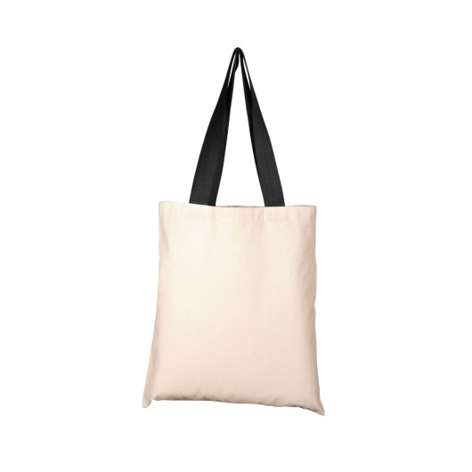 Coloured Handle Cotton Totes black